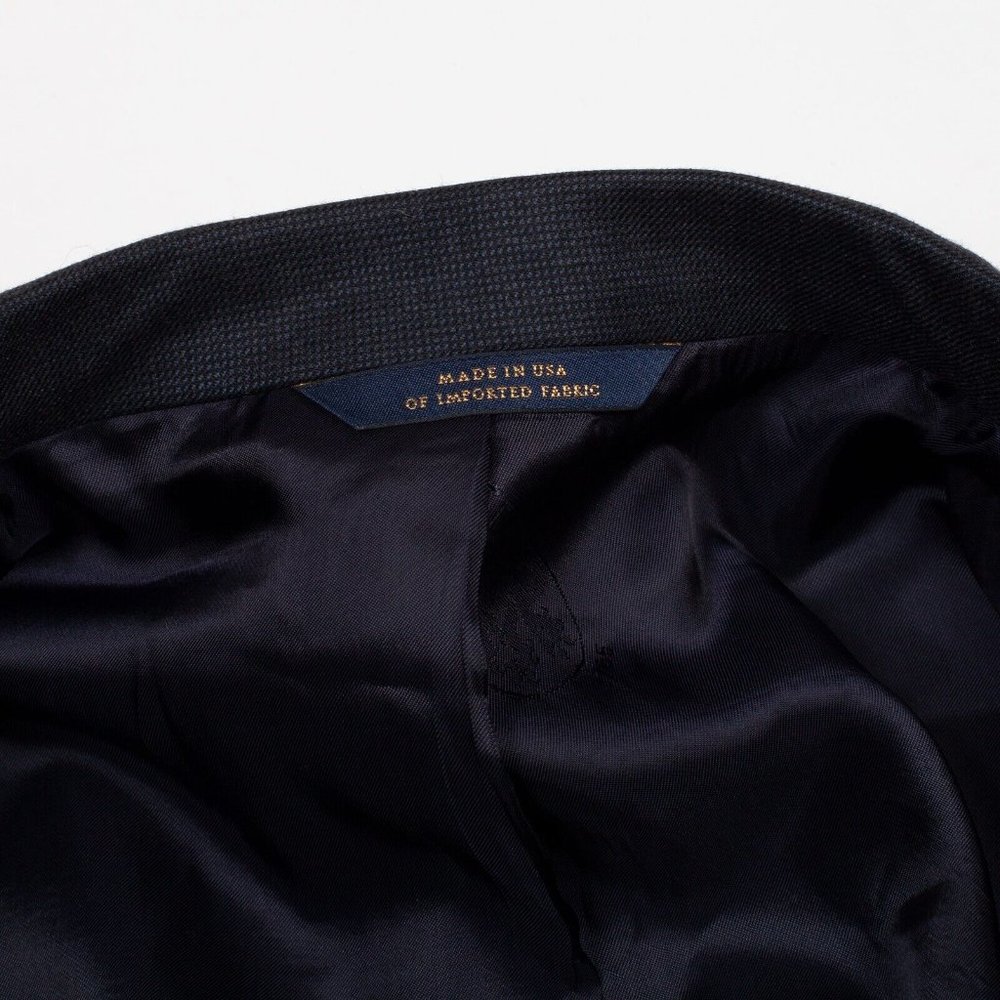 Vintage USA Brooks Brothers 45R Saxxon Madison pinhead weave Suit Jacket Blazer - Picture 9 of 11